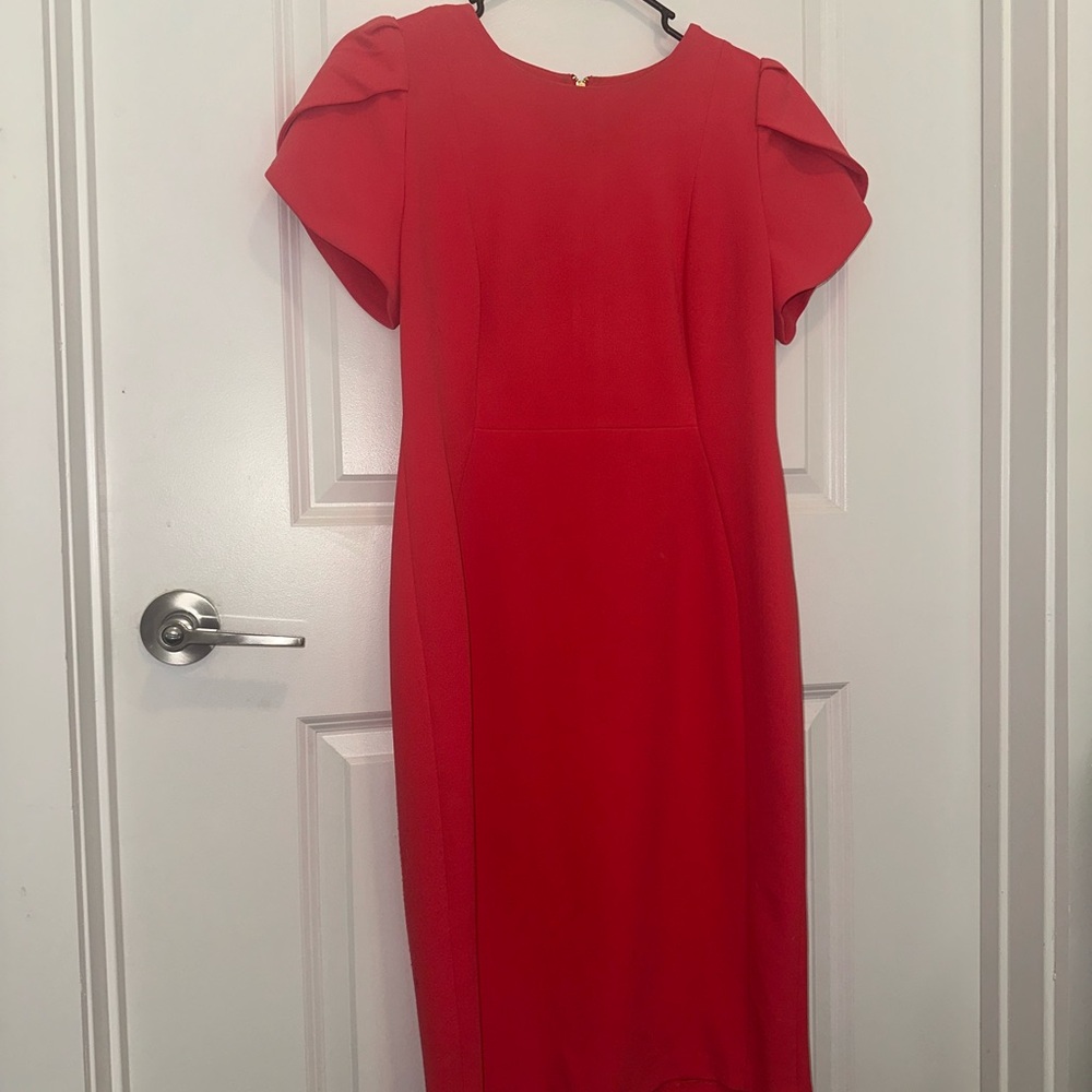 Elegant Coral Calvin Klein Dress
